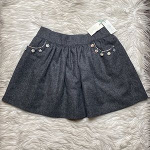 NWT Marie Chantal Liberty gray wool skirt